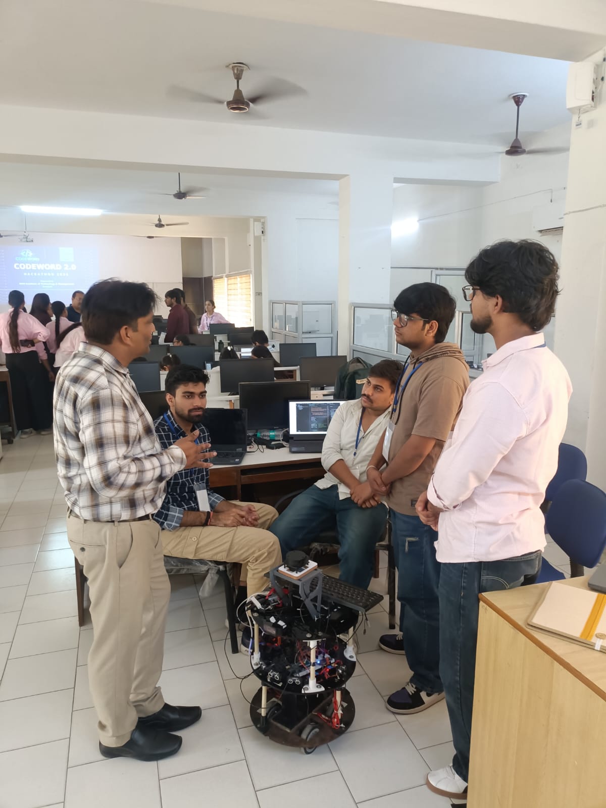 Students working together